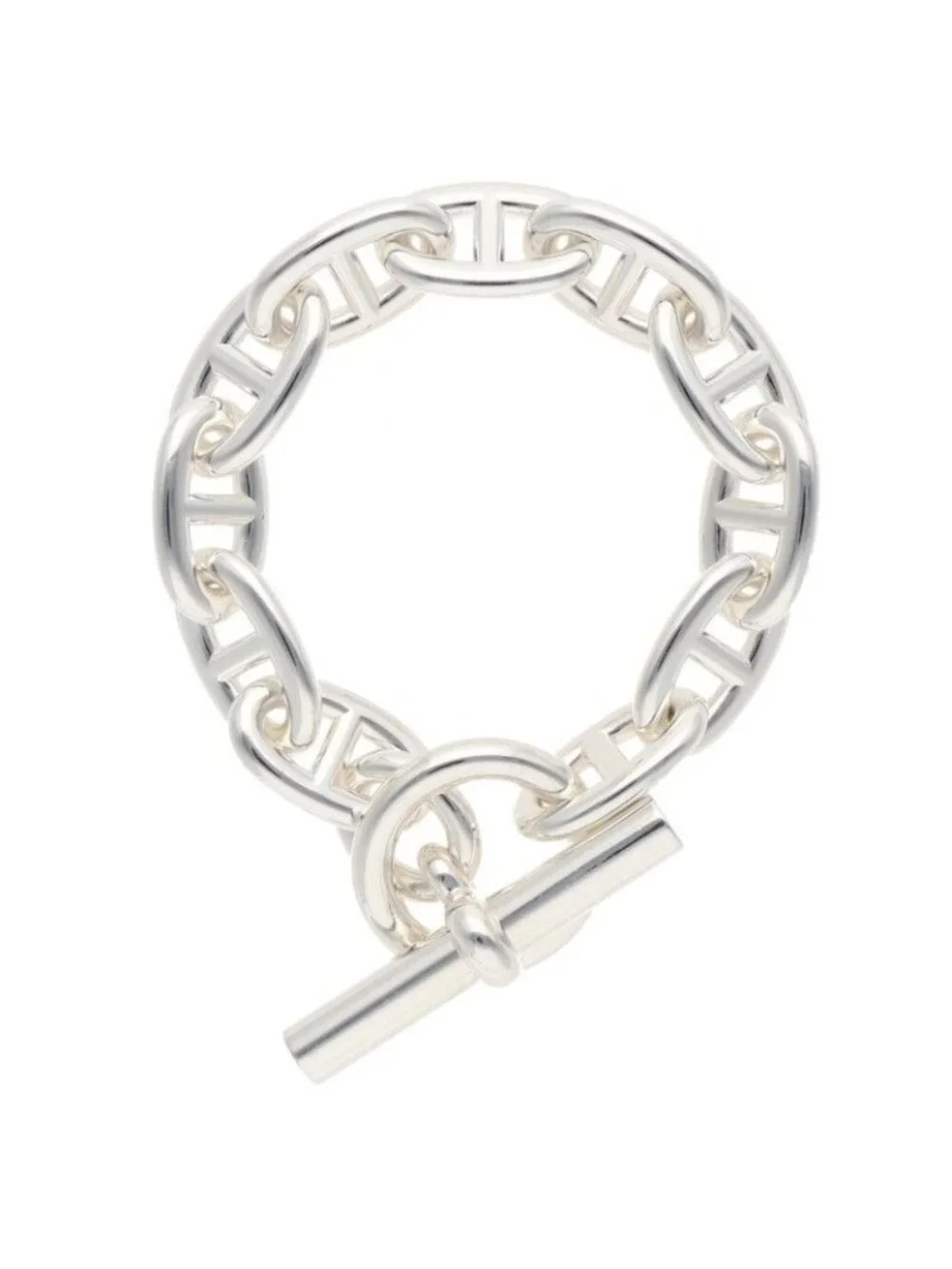 Hermes Chaine D'ancre TGM Silver Bracelet